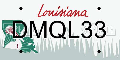 DMQL33 Louisiana License Plate