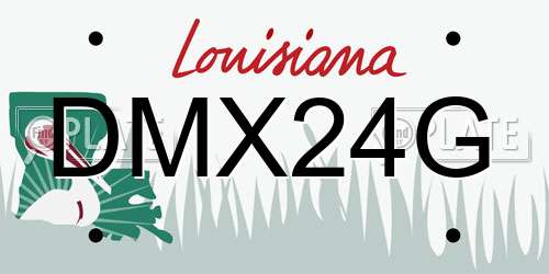 DMX24G Louisiana License Plate