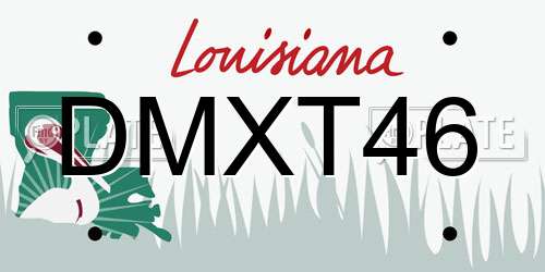 DMXT46 Louisiana License Plate