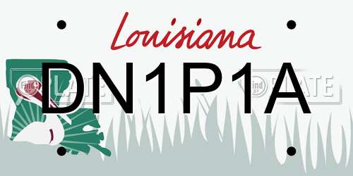 DN1P1A Louisiana License Plate