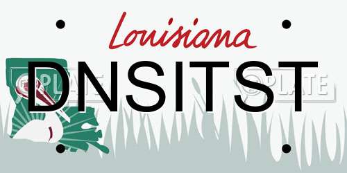 DNSITST Louisiana License Plate
