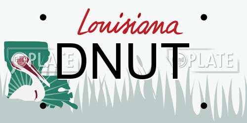 DNUT Louisiana License Plate