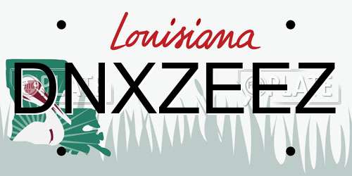DNXZEEZ Louisiana License Plate