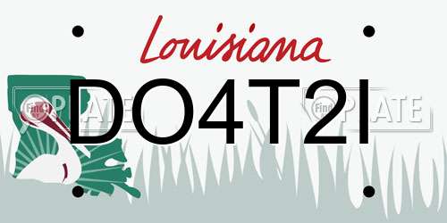 DO4T2I Louisiana License Plate