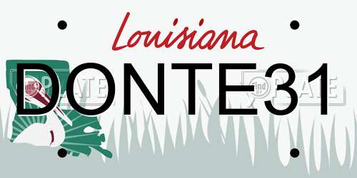 DONTE31 Louisiana License Plate
