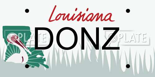 DONZ Louisiana License Plate