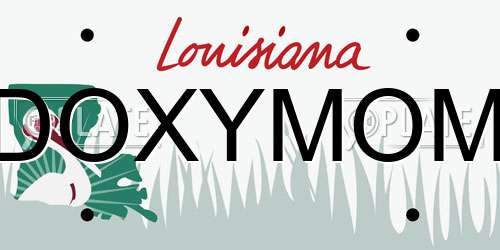 DOXYMOM Louisiana License Plate