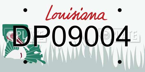 DP09004 Louisiana License Plate