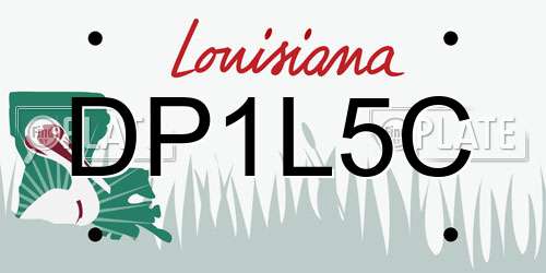 DP1L5C Louisiana License Plate