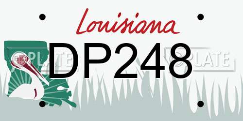 DP248 Louisiana License Plate