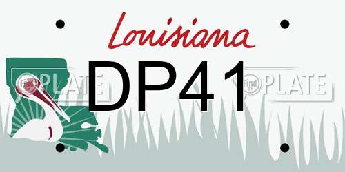 DP41 Louisiana License Plate