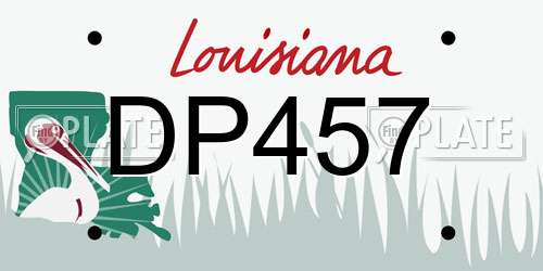 DP457 Louisiana License Plate