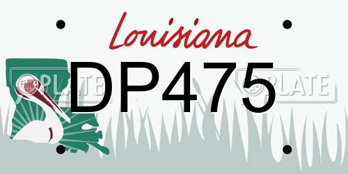 DP475 Louisiana License Plate