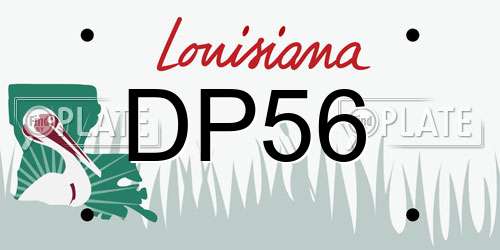 DP56 Louisiana License Plate
