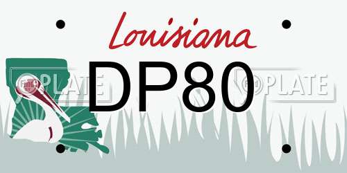 DP80 Louisiana License Plate