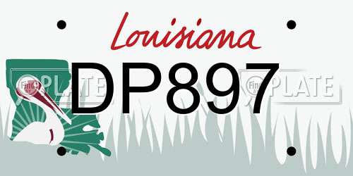 DP897 Louisiana License Plate