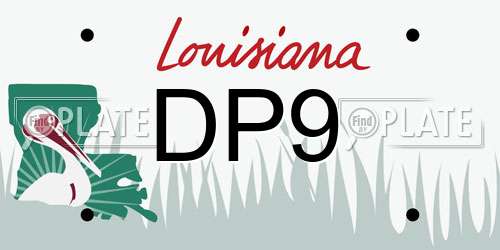 DP9 Louisiana License Plate