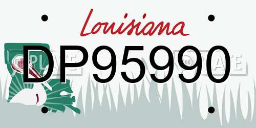 DP95990 Louisiana License Plate