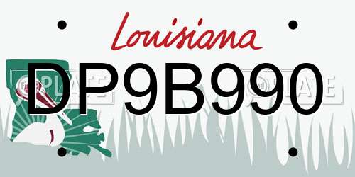DP9B990 Louisiana License Plate