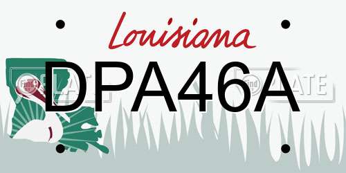 DPA46A Louisiana License Plate