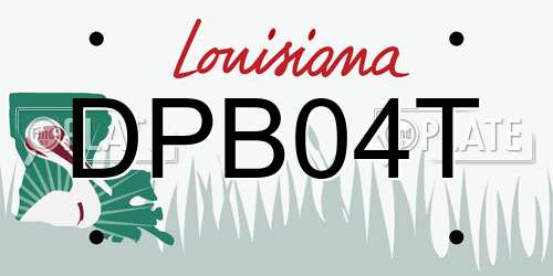 DPB04T Louisiana License Plate