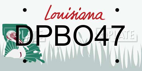 DPBO47 Louisiana License Plate