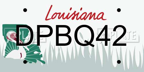 DPBQ42 Louisiana License Plate