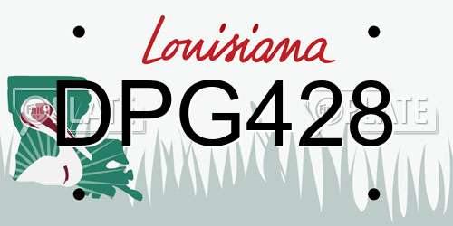 DPG428 Louisiana License Plate