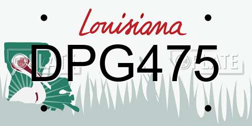 DPG475 Louisiana License Plate
