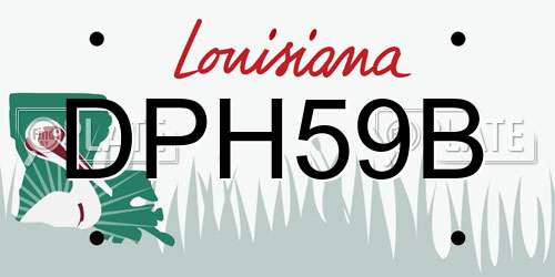 DPH59B Louisiana License Plate