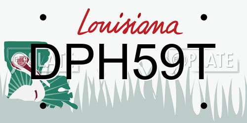 DPH59T Louisiana License Plate