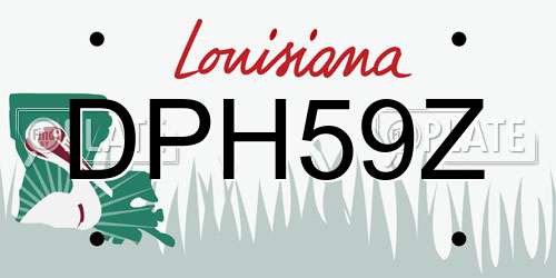 DPH59Z Louisiana License Plate