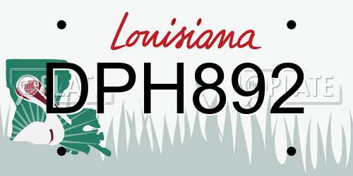 DPH892 Louisiana License Plate