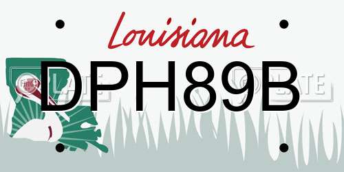DPH89B Louisiana License Plate