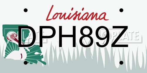 DPH89Z Louisiana License Plate