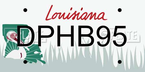 DPHB95 Louisiana License Plate