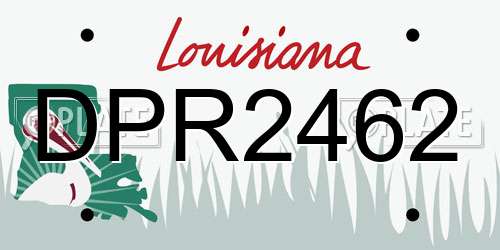 DPR2462 Louisiana License Plate