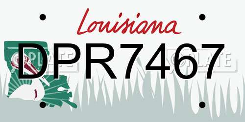 DPR7467 Louisiana License Plate