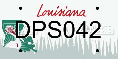 DPS042 Louisiana License Plate