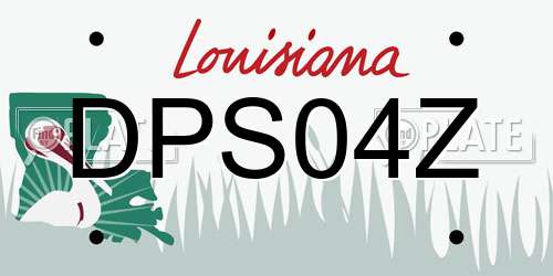 DPS04Z Louisiana License Plate