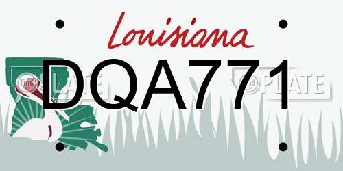 DQA771 Louisiana License Plate