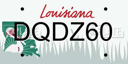 DQDZ60 Louisiana License Plate