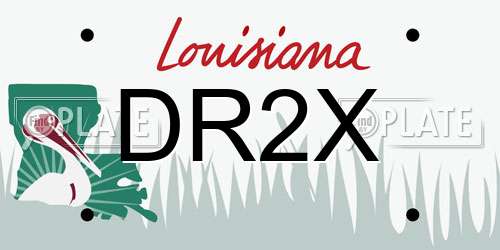 DR2X Louisiana License Plate