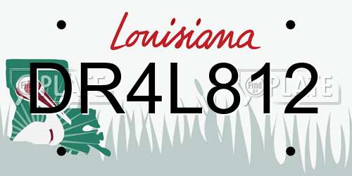 DR4L812 Louisiana License Plate