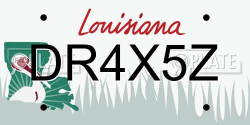 DR4X5Z Louisiana License Plate