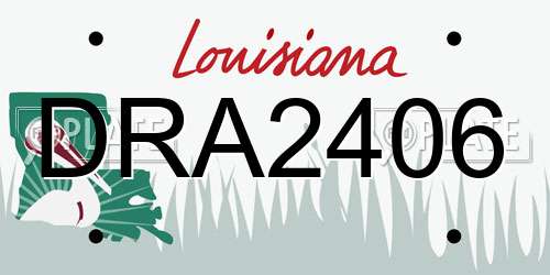 DRA2406 Louisiana License Plate