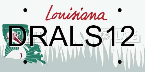 DRALS12 Louisiana License Plate