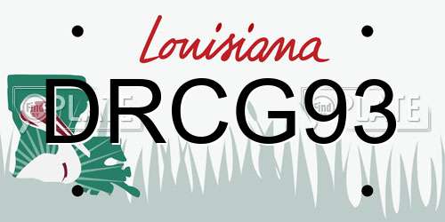 DRCG93 Louisiana License Plate