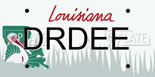 DRDEE Louisiana License Plate