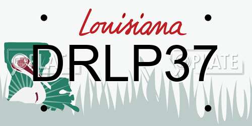 DRLP37 Louisiana License Plate